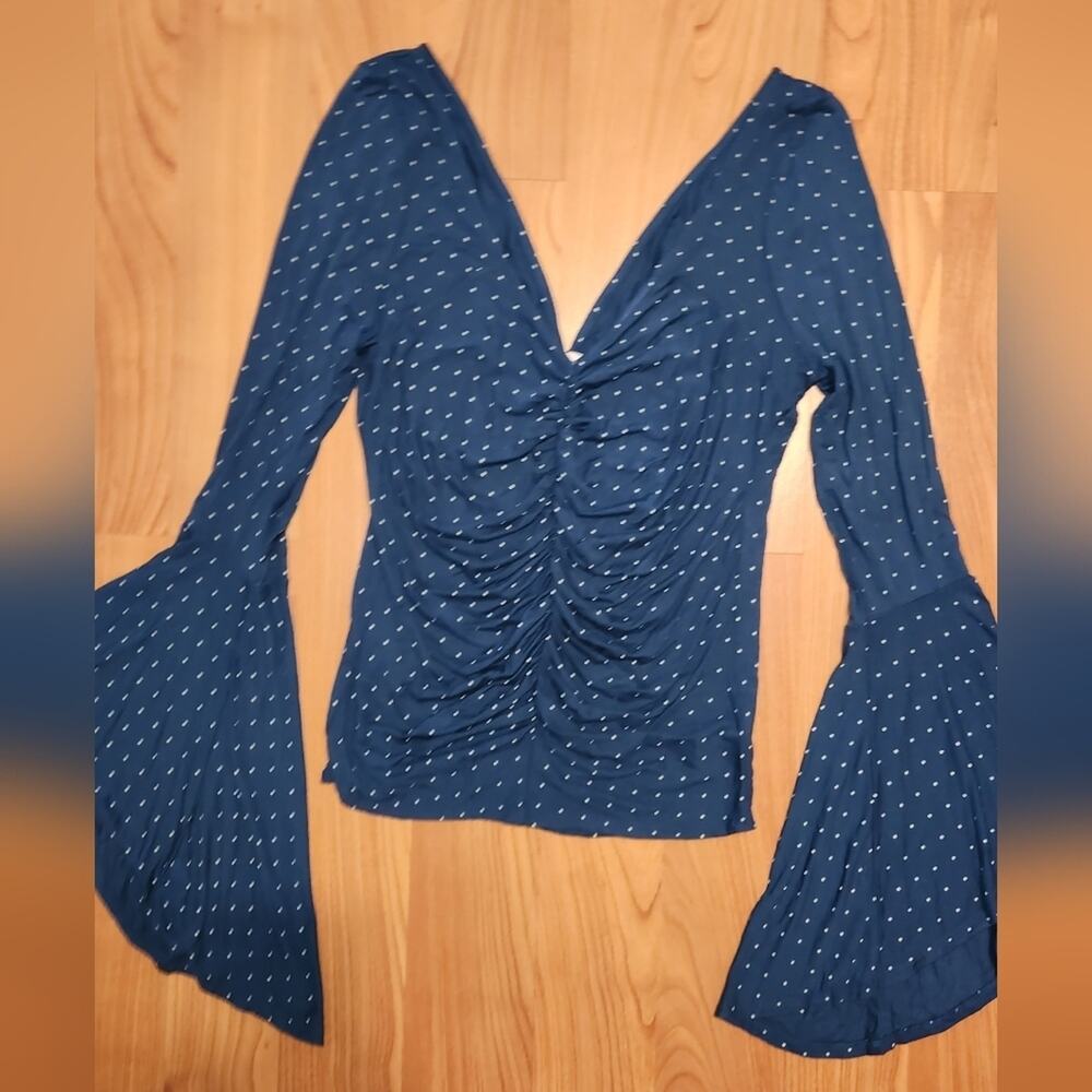 We The Free Polka Dot Bell Sleeve || Large EUC - Picture 7 of 11